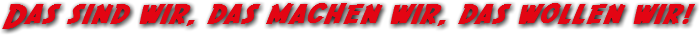Das sind wir, das machen wir, das wollen wir!